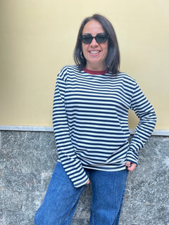 Maglia righe Blu 5610