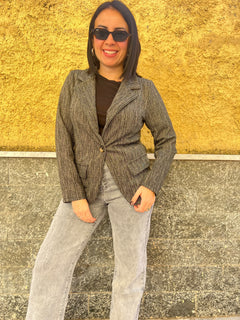 Giacca micro brillantini Nera 111342