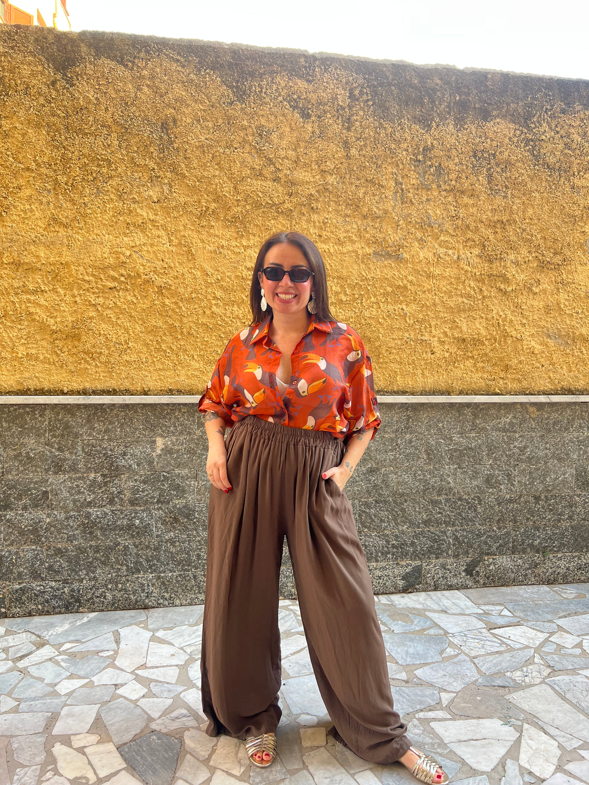 Pantaloni Penelope Marrone
