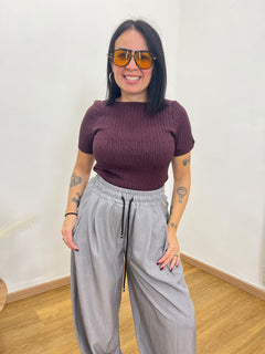 Pull trecce Vino 6732