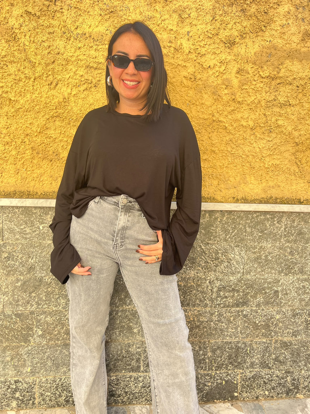 Jeans palazzo8796 grigio MG-710
