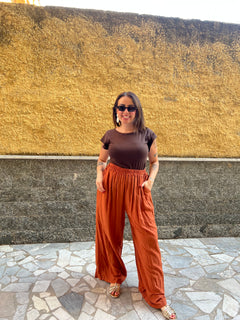 Pantaloni Penelope Mattone