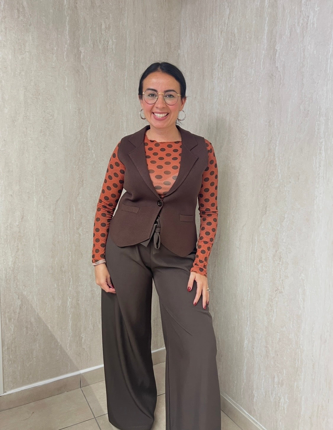 Gilet Lana Marrone 8976