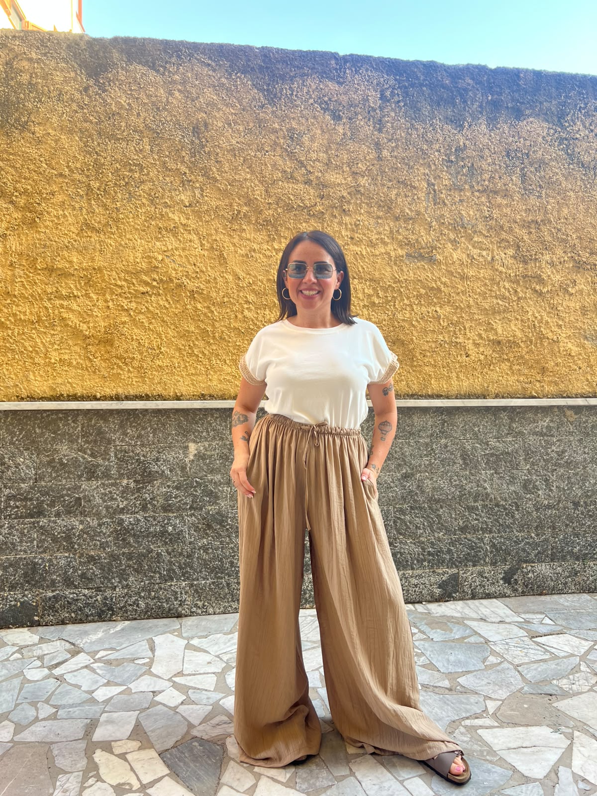 Pantaloni Claudia Beige 65793