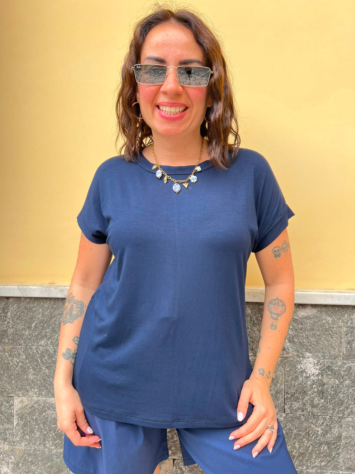 Shirt Girocollo 35427 Blu