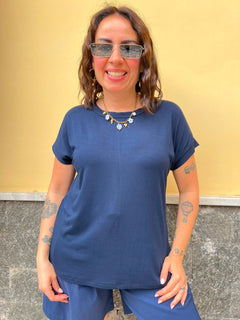 Shirt Girocollo 35427 Blu