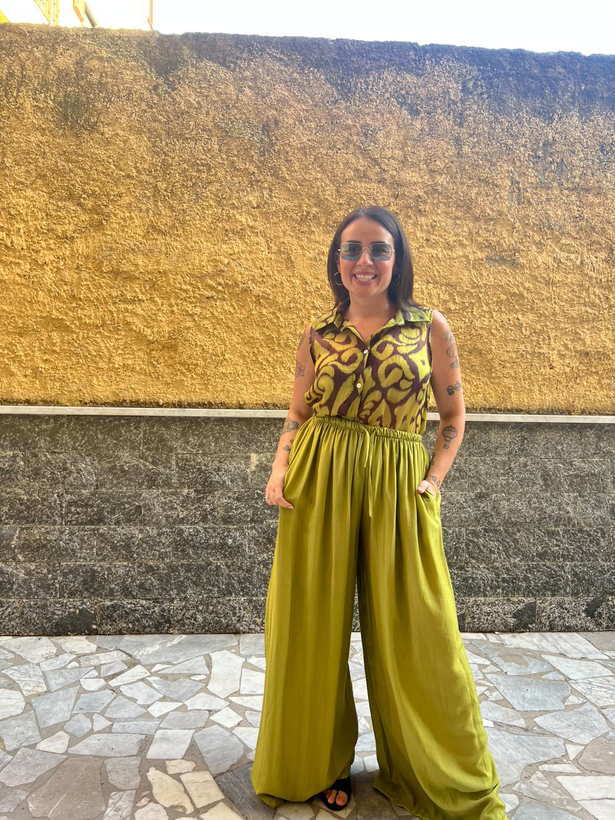 Pantaloni Claudia Lime 65793