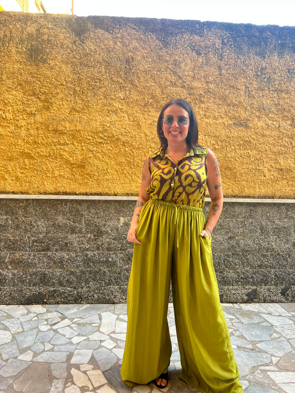 Pantaloni Claudia Lime 65793