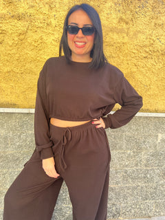 Maglia Juli Costine Marrone 488