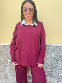 Completo costine Bordeaux  8976