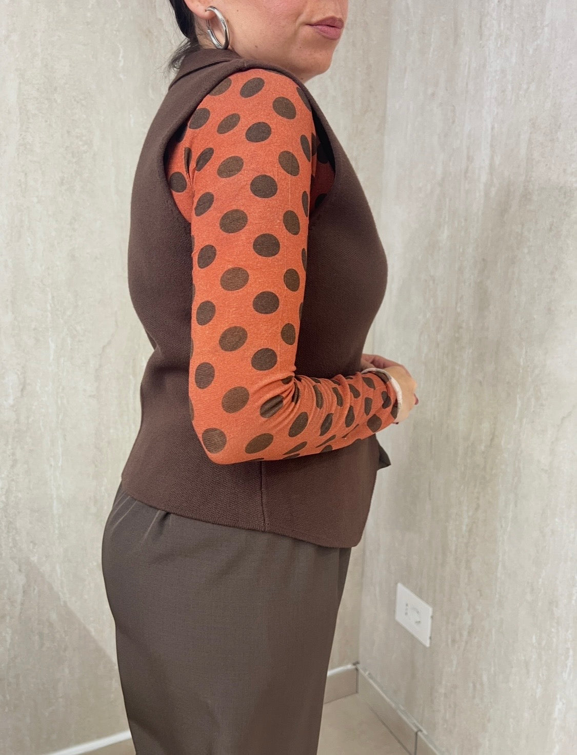 Gilet Lana Marrone 8976