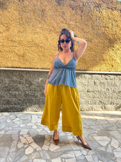 Pantaloni Piegone Ocra