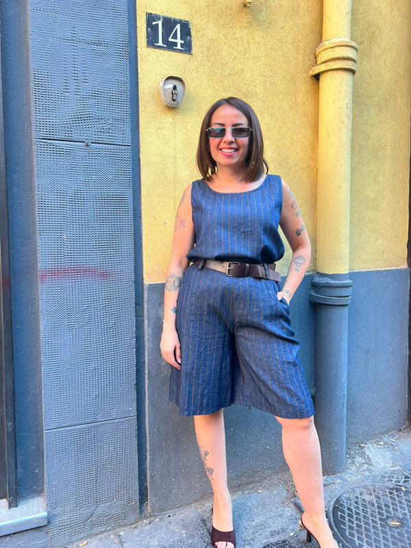 Bermuda denim gessato 8976