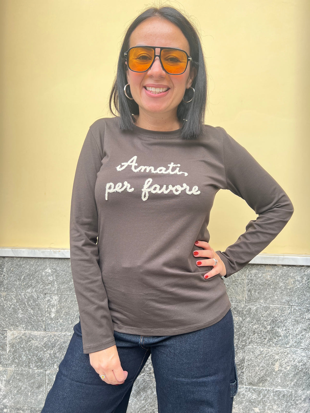 Maglia AMATI X FAVORE Marrone 7854