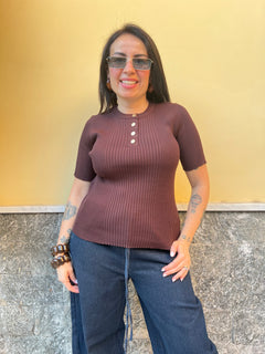 Maglia Filo Bottoni Oro