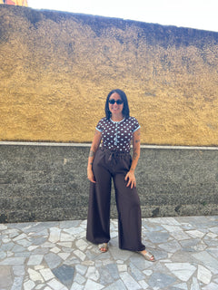 Pantaloni Fiocco Marrone