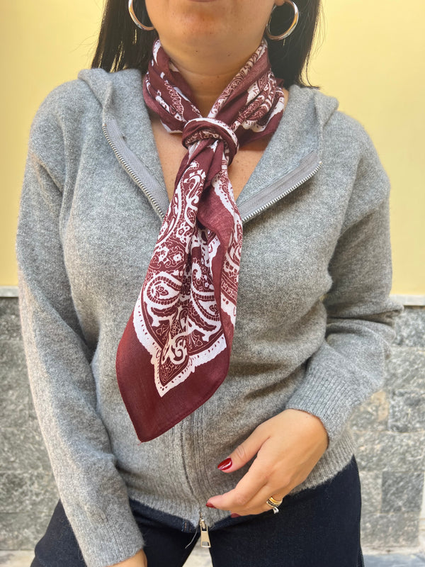 Foulard Cashmere Bordeaux
