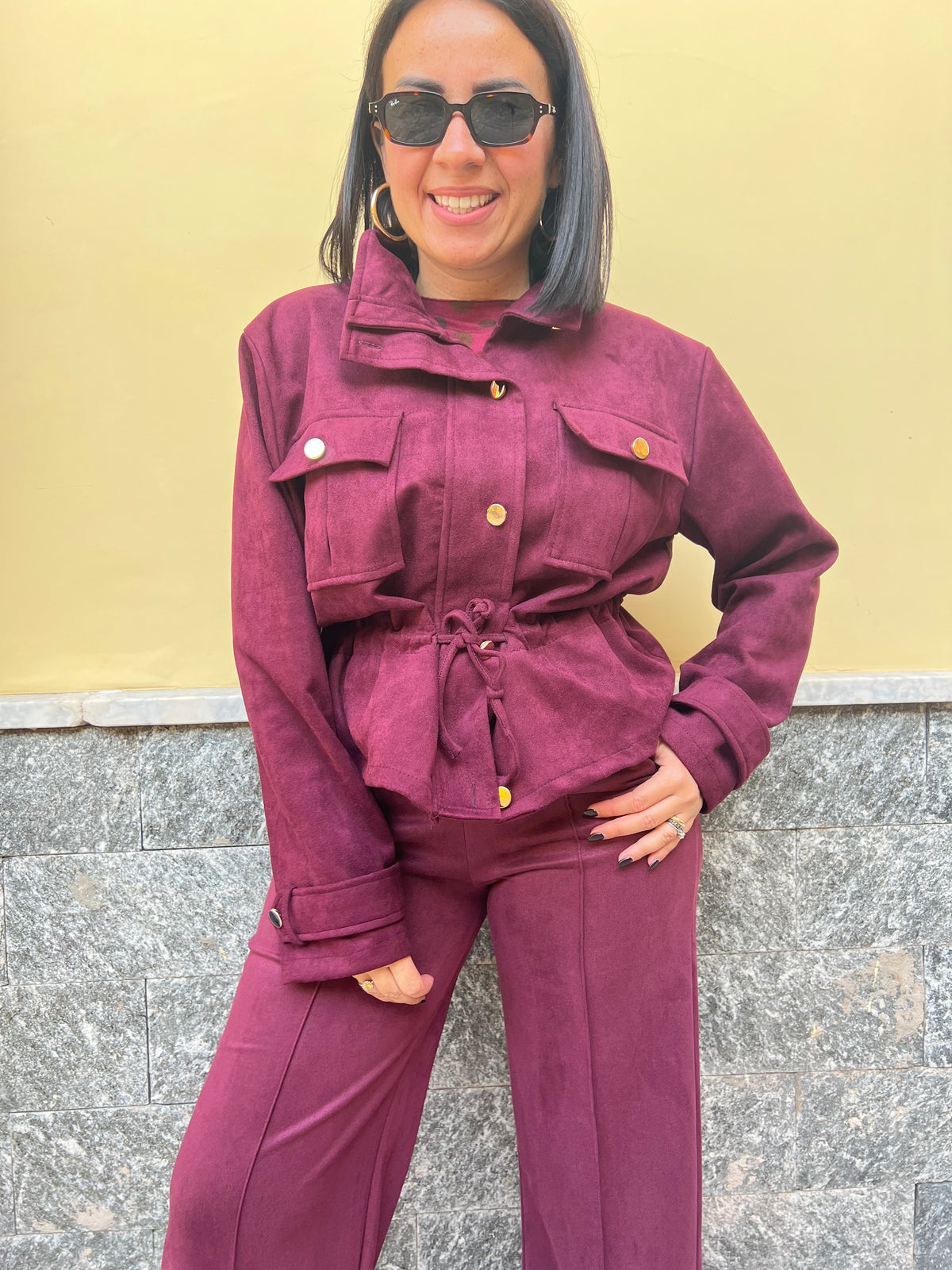 Giubbino Scamosciato Bordeaux 101220