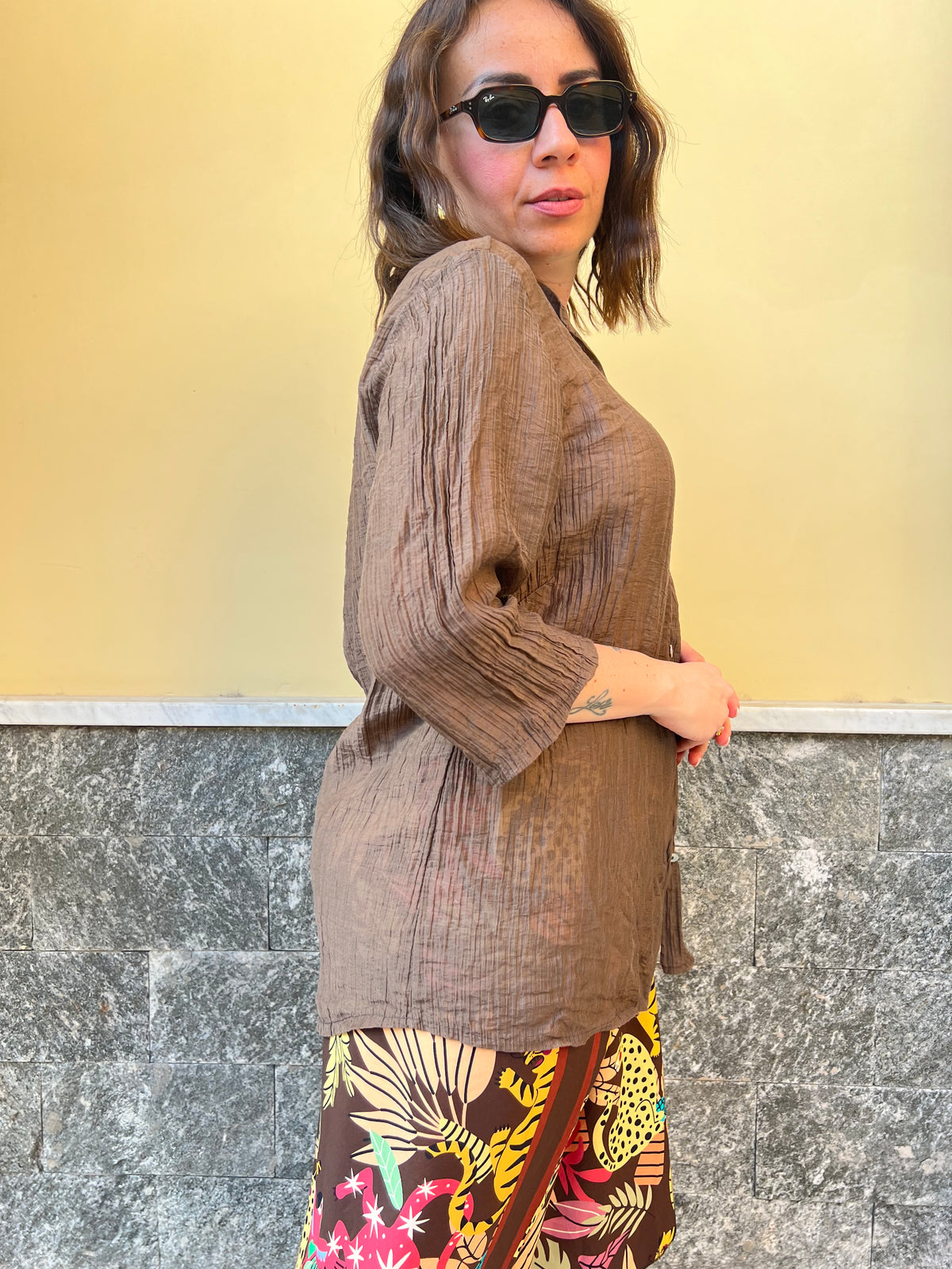 Camicia Piuma Marrone  65793