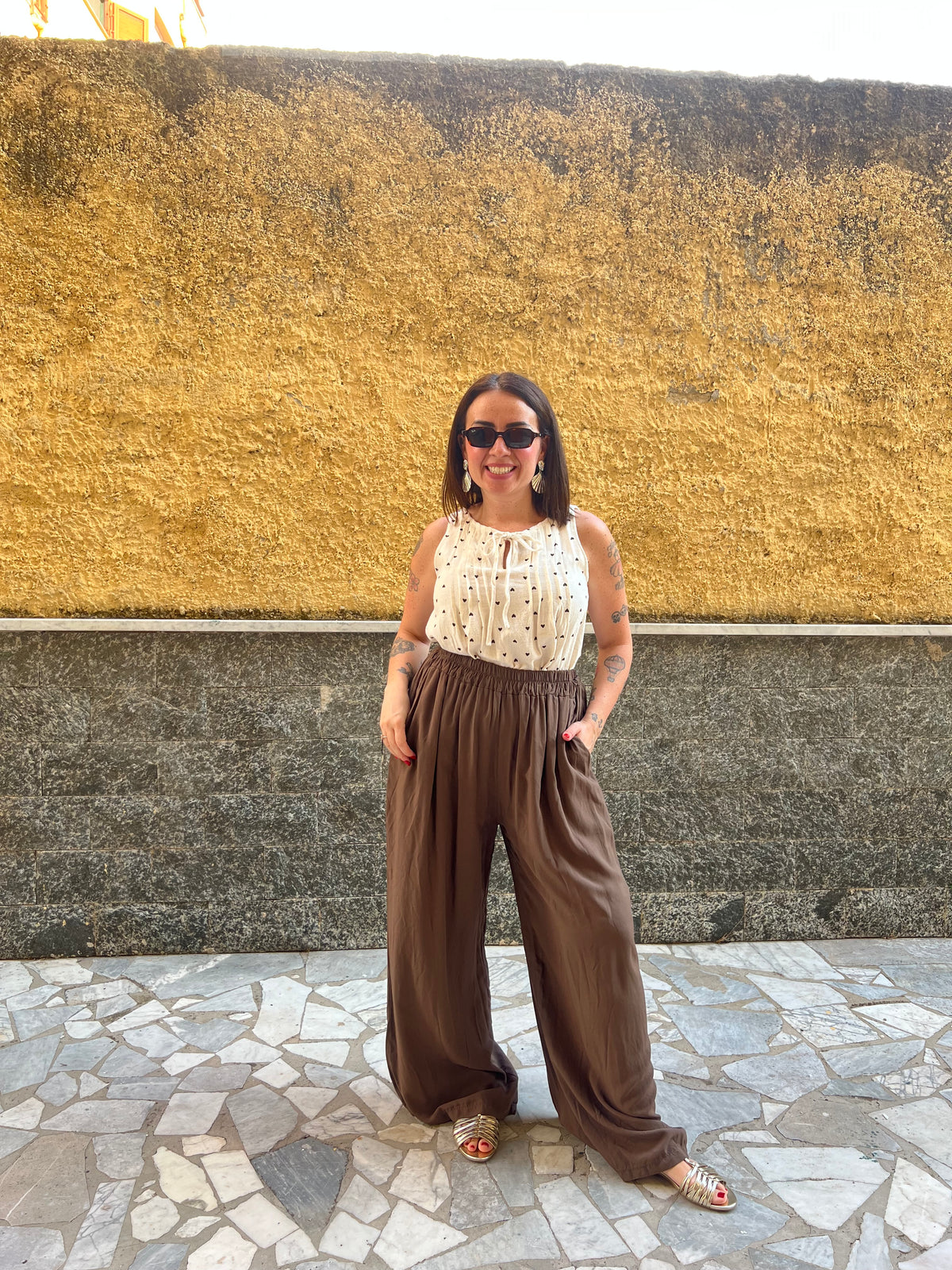 Pantaloni Penelope Marrone
