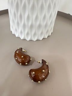 Orecchini Goccia Marrone 25305
