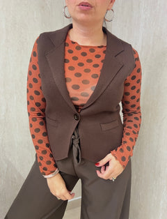Gilet Lana Marrone 8976