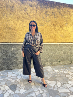Pantaloni ecopelle Marroni 91098