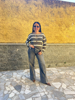 Jeans piegone Grigio 8976