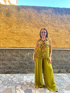 Pantaloni Claudia Lime 65793