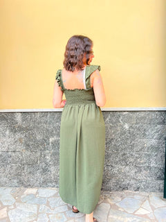 Abito Fru Fru Verde Militare