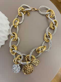 Collana Bicolore Ciondoli  5610