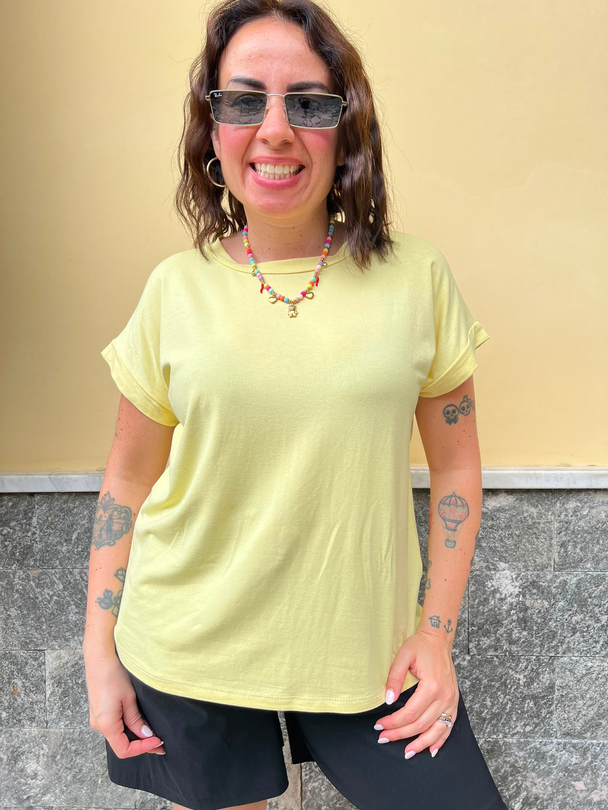 Shirt Girocollo 35427 Gialla