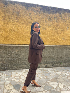 Pantaloni Giulia Marrone 55671
