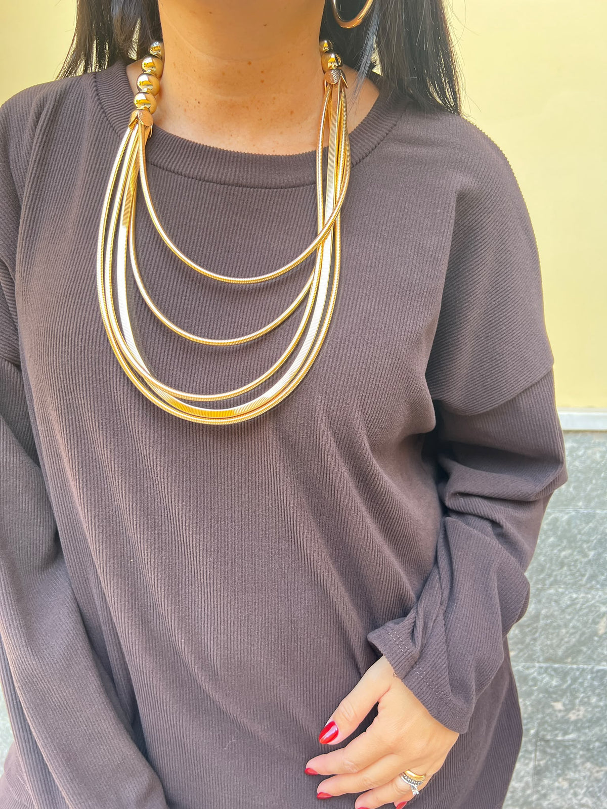 Collana Sfere & Lacci Oro 6732