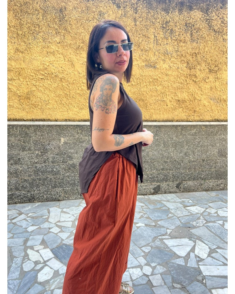Canotta Ovale Marrone