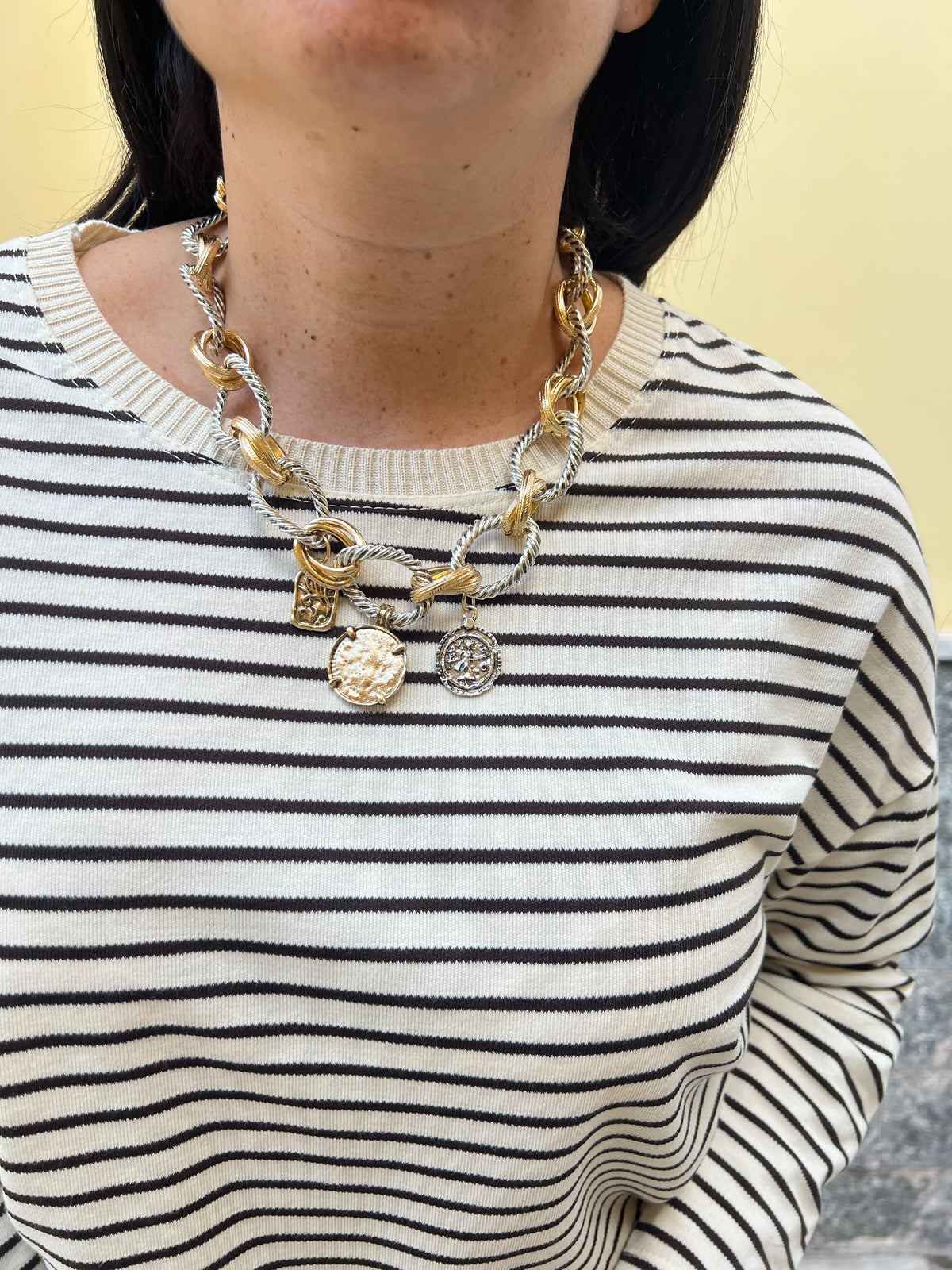 Collana Bicolore Ciondoli  5610