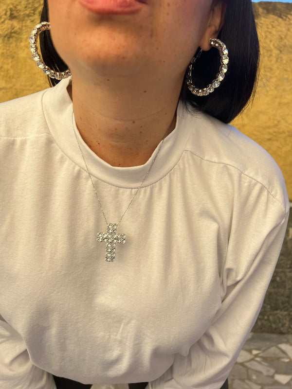 Collana Croce Argento 25305