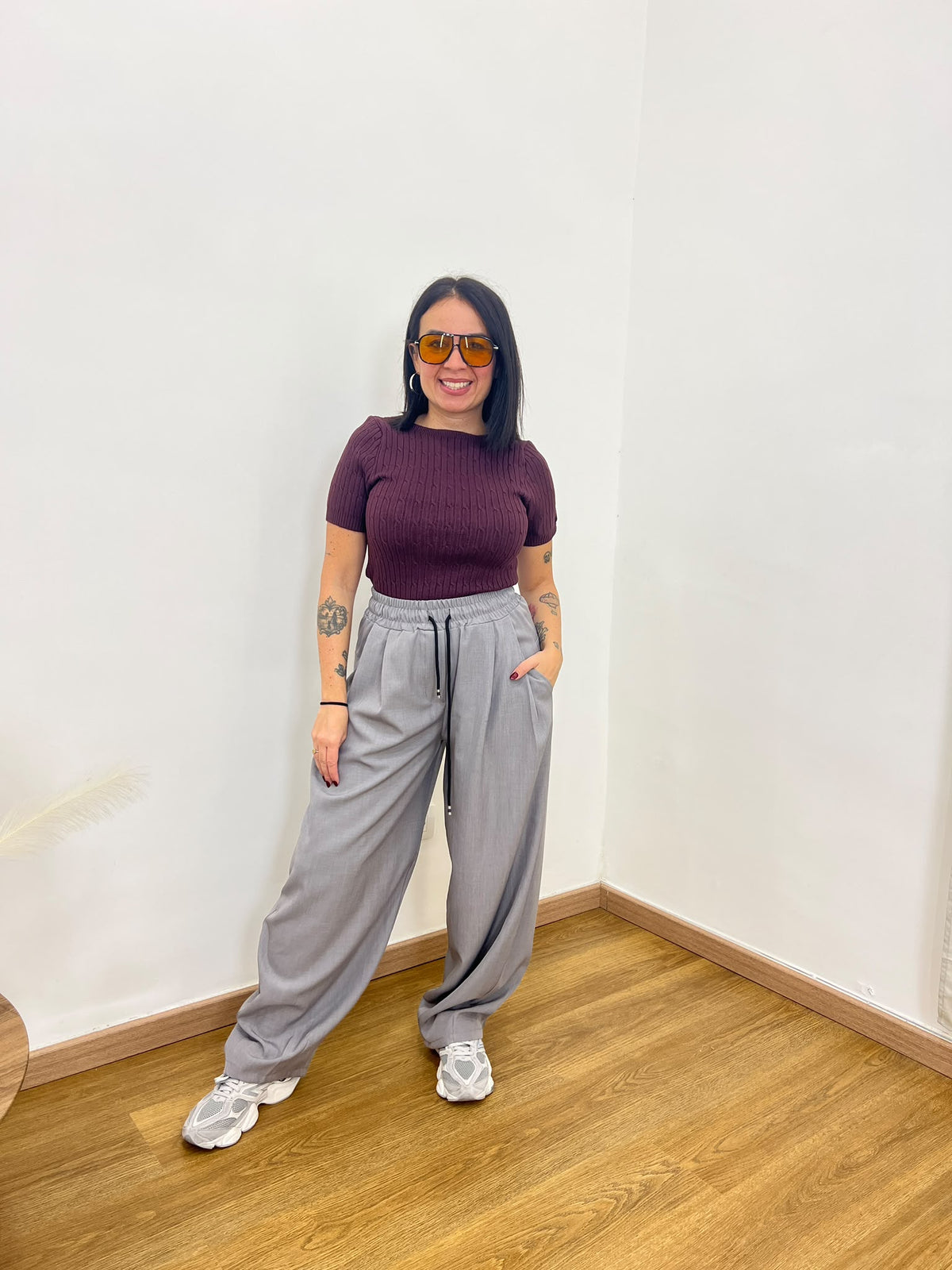 Pull trecce Vino 6732