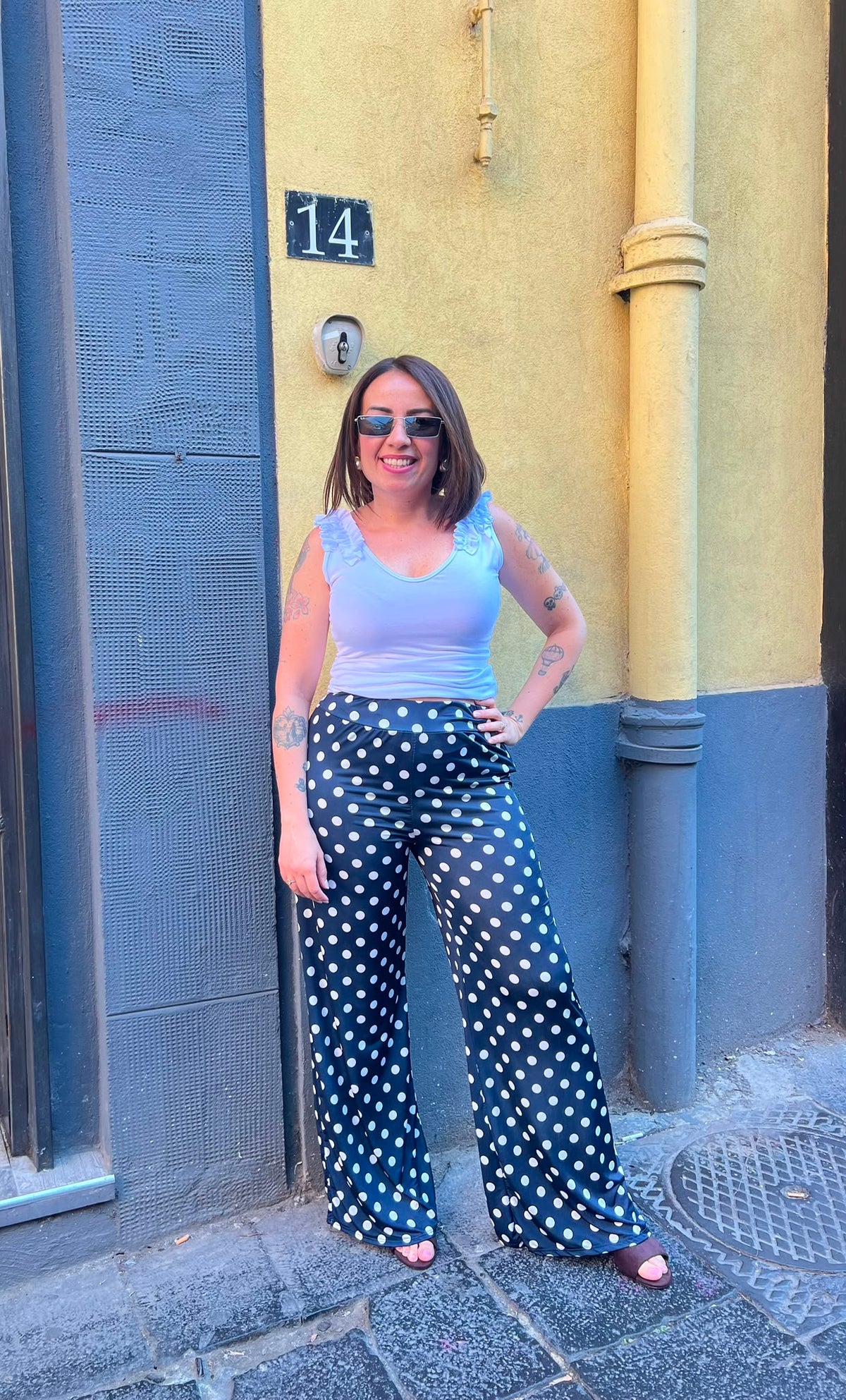 Pantaloni Fantasia Pois 6732