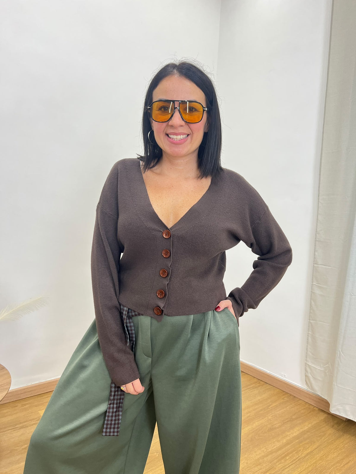 Cardigan cioccolato 8976