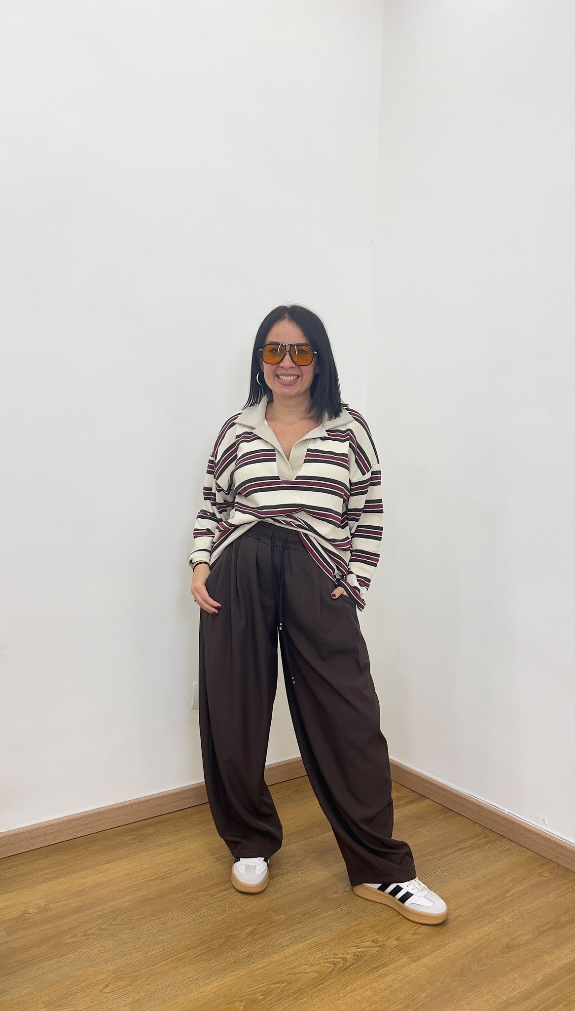 Pantaloni  Paris Marrone 65793