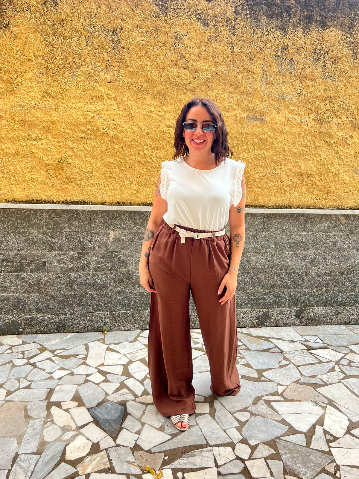Pantaloni Giulia marrone