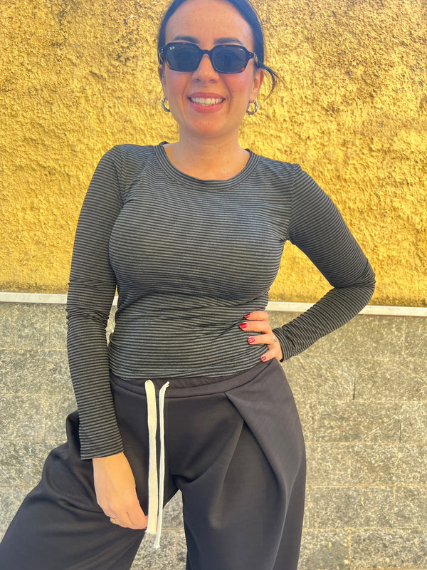 Maglia Righini Corta Grigio/Nero