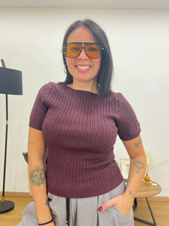 Pull trecce Vino 6732