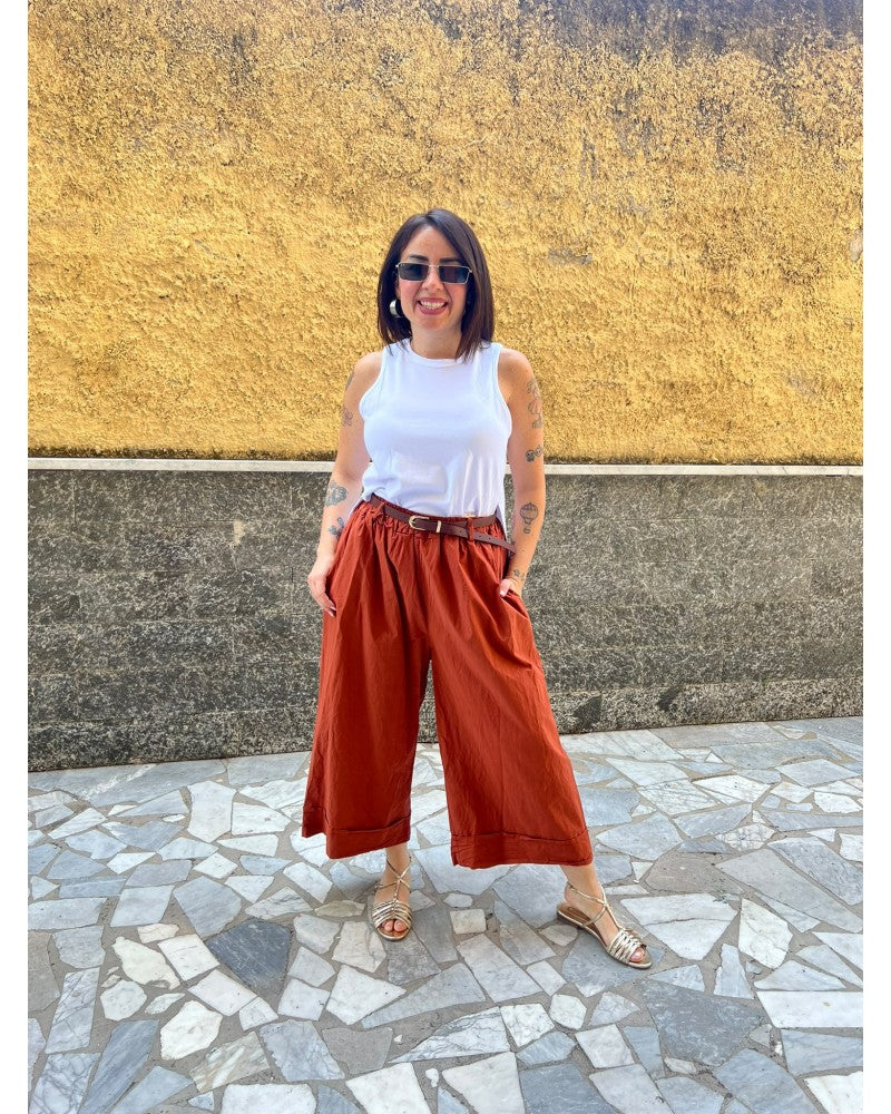 Pantaloni Piegone Mattone 8976