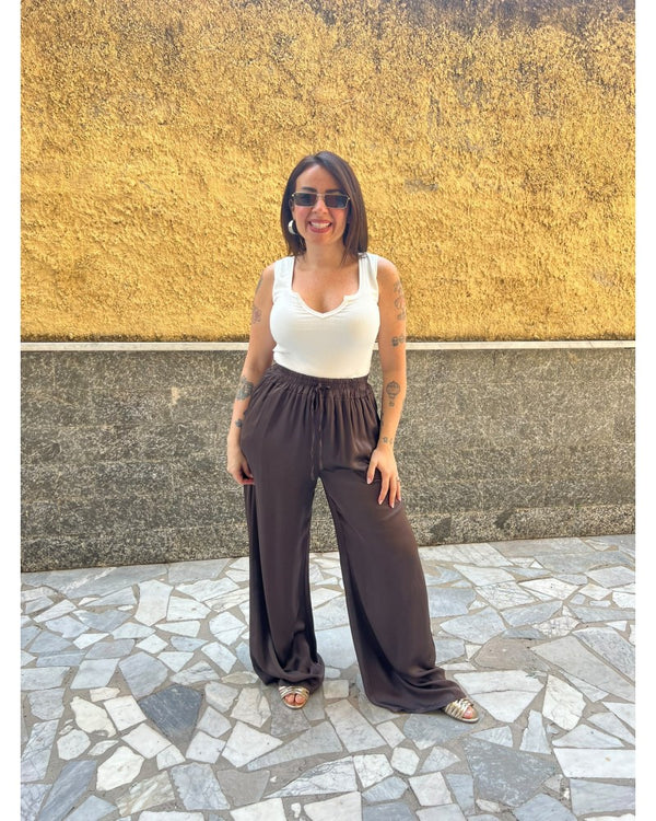 Pantaloni Satin Marrone 851037