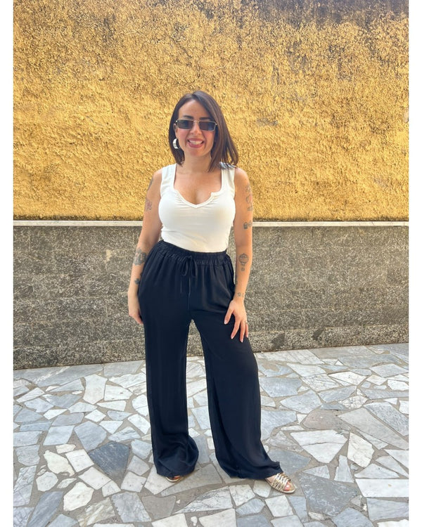 Pantaloni Satin Nero 851037