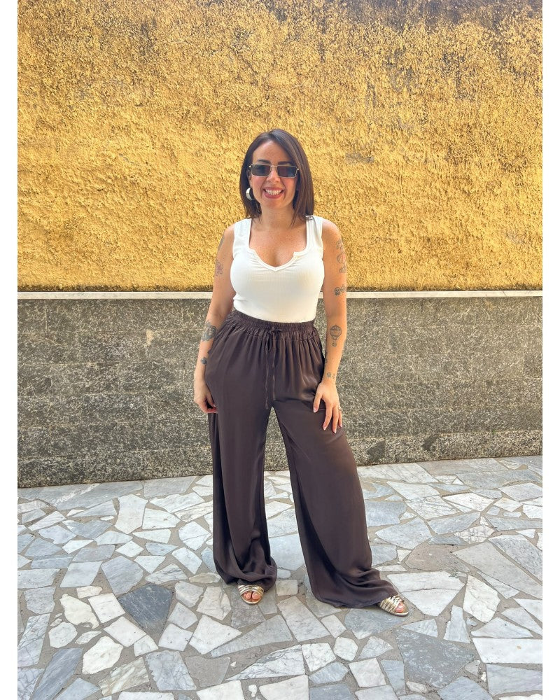 Pantaloni Satin Marrone 851037