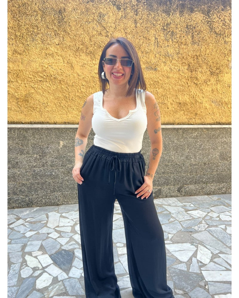 Pantaloni Satin Nero 851037